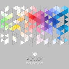 Vector abstract geometric banner with triangle N10