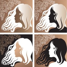 Portraits of a beautiful vintage girl