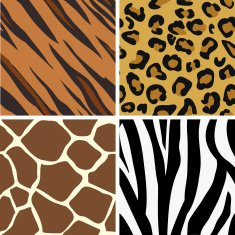 Seamless tiling animal print patterns