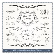 Hand Draw Calligraphic and Decorative Design Elements N2