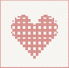 Knitted vector heart N2
