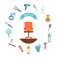 Hairdresser icon flat N2