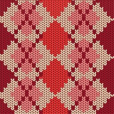 Knitted seamless pattern with rhombus N6