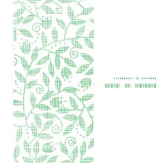 Leaves and swirls textile vertical frame seamless pattern background