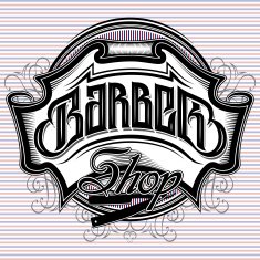 stylish sign for a barber shop