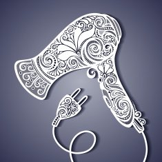 Ornate Hairdryer Vintage Design N2