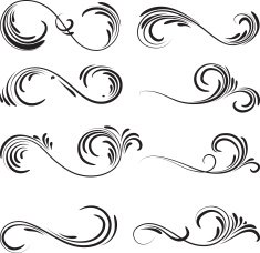 Calligraphic swirl N5
