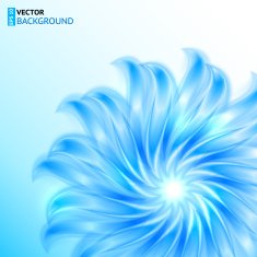 Blue shining abstract flower vector background