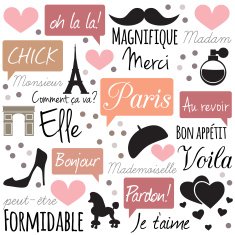 Paris retro pattern N3