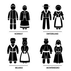 Europe Clothing Costume Pictogram N2