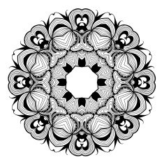 Ornamental round lace pattern is like mandala N64