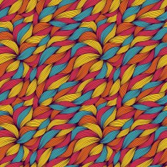 seamless pattern of colored curls
