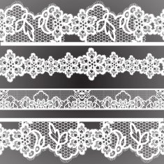 Old lacy borders ornamental flowers