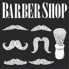 Set of Mustaches - Barbershop Vintage Collection