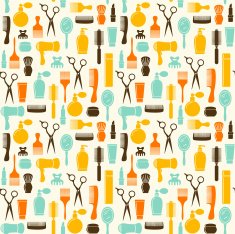Seamless hair salon background N6
