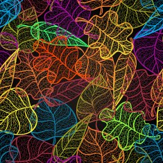 Autumn transparent leaves pattern background N3