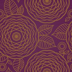 Ornamental seamless pattern with large flowers N4