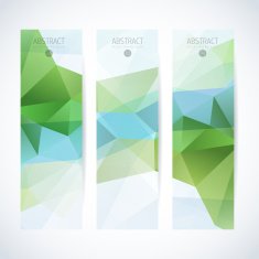 Abstract mosaic vertical banners set N46