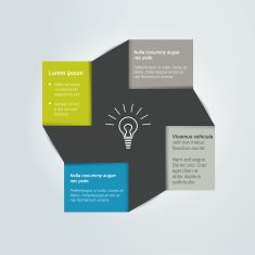 Square infographic diagram Center template Vector