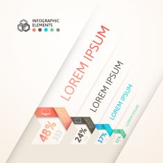 Modern business step origami style options banner N56