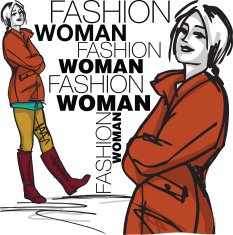 Fashion woman illustration N8