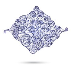 Pattern scroll motif for vintage design card N2