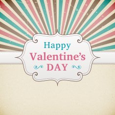 Valentine's Day retro poster