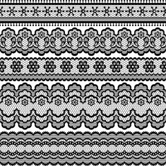 Old lace ribbons abstract ornament Vector texture N7