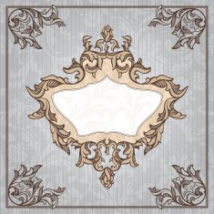 Vintage Floral Frame N18
