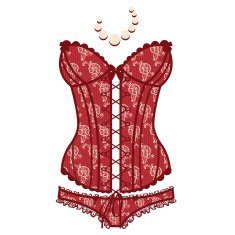 Vintage red sexy corset