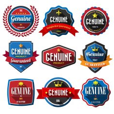 Set of retro vintage badges and labels N16