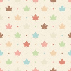 Retro seamless pattern with leaves N2