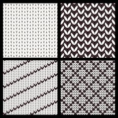Set of Four Seamless Knitting Patterns