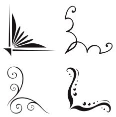 Set of original vector corner ornaments