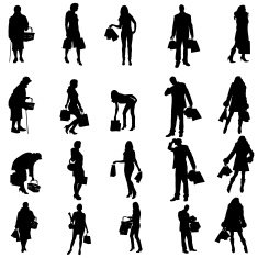 Vector silhouette of a people N105