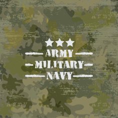 Military seamless background with text vector