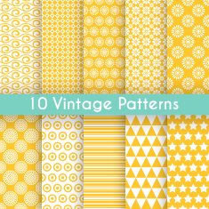 Vintage different vector seamless patterns N3