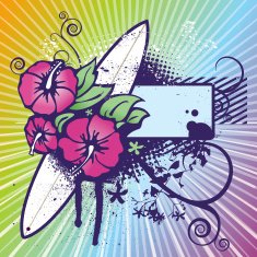 colorful surf banner