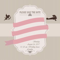 Wedding invitation with airplane