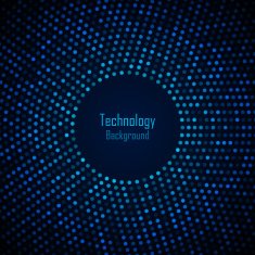 Abstract Circular Blue Background