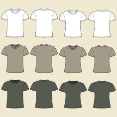 Blank t-shirts template Front and back N2