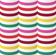 Vintage 3D optic effect with wave shapes seamless pattern background