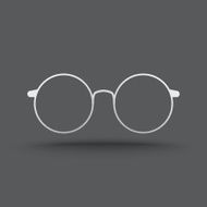 Vector of transparent glasses icon N8