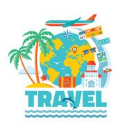 Travel - vector concept illustration in flat style