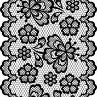 Old lace border abstract ornament Vector texture N3