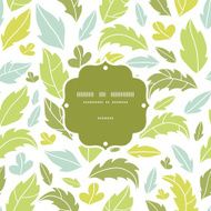 Leaves silhouettes frame seamless pattern background