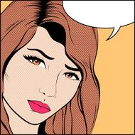 Vector Pop Art Woman N4