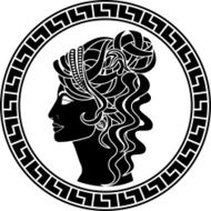 stencil of aristocrat woman