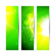 Shiny green banners