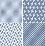 set of vector seamless geometrical retro patterns